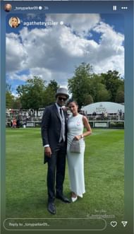 Tony Parker and his girlfriend Agathe Teyssier at Royal Ascot (Credit: IG/_tonyparker09)
